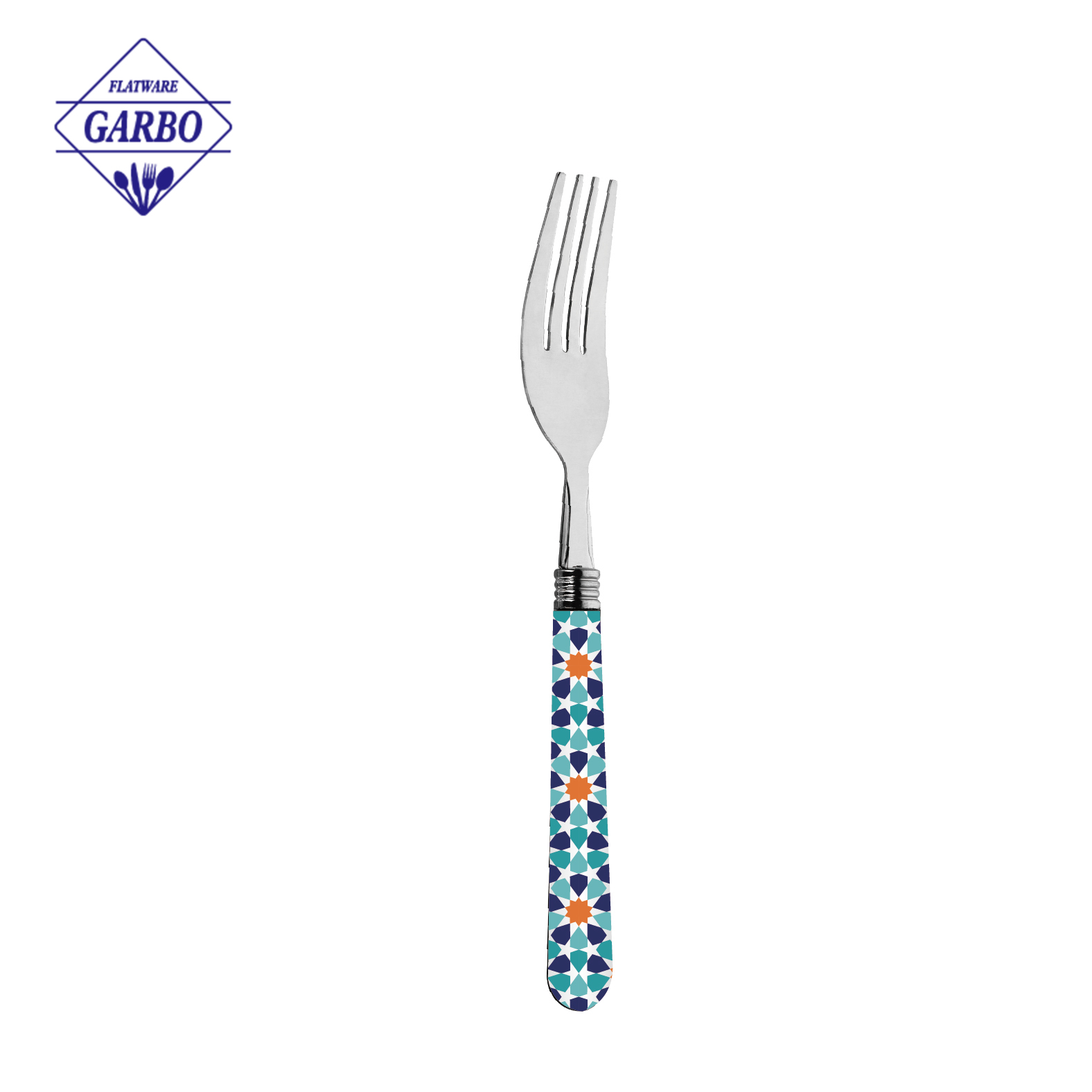 Creative Printing Plastic Handle 410(13/0) Stainless Steel Fork