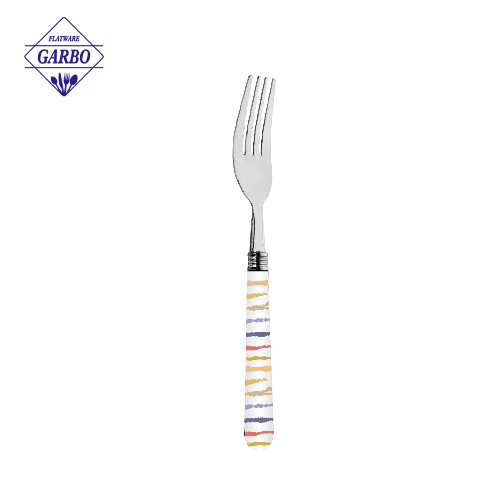 Creative Printing Plastic Handle 410(13/0) Stainless Steel Fork