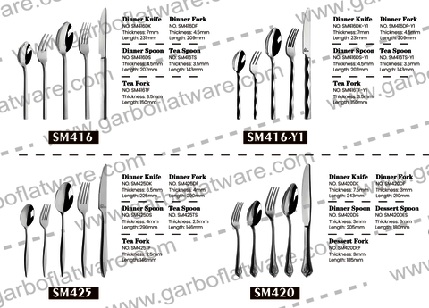 Stocked High quality 430(18/0)ss Silver cutlery set Made in China Factory