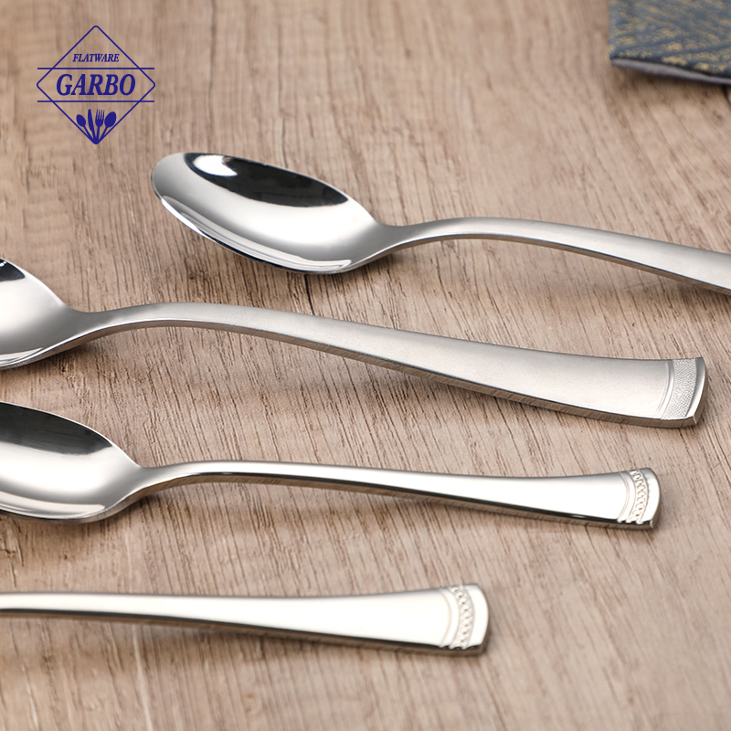 high quality Sliver tea spoon with different design handle 