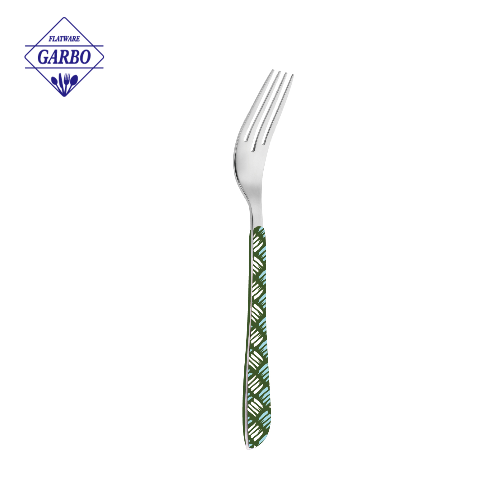 Creative polka dot printing stainless steel fork for dinner