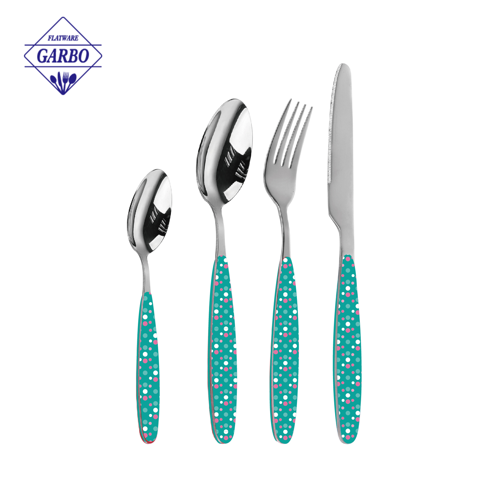 Stainless Steel Silverware Set with Color Handle wholesaler