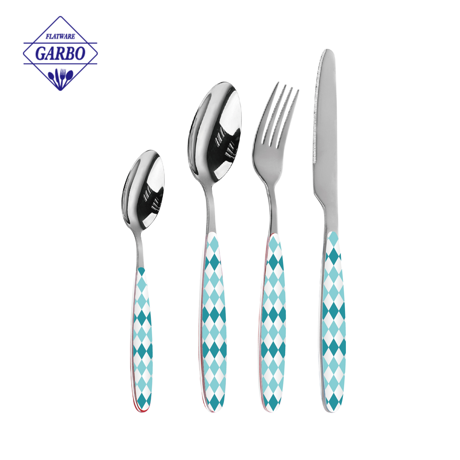 Stainless Steel Silverware Set with Color Handle wholesaler