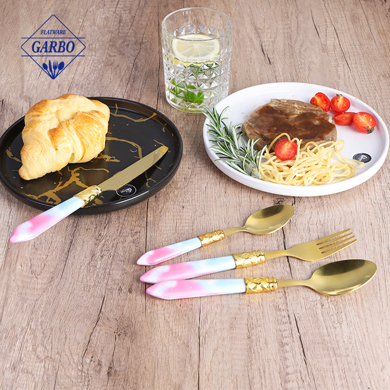 24pcs Gold Color Stainless Steel flatware set of 4pcs