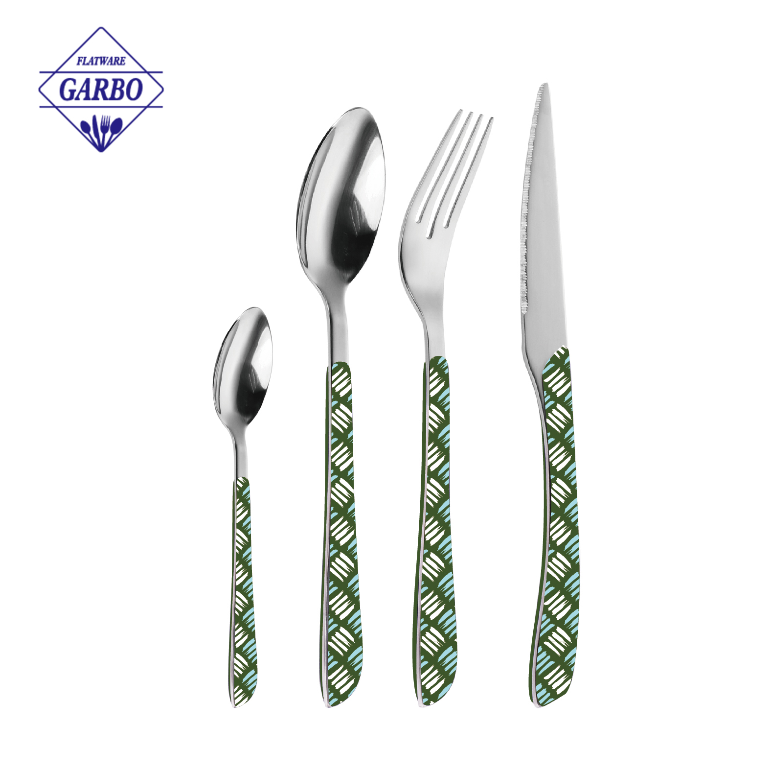 Customized Printing ABS Handle Stainless Steel Cutlery with Bulk Price 