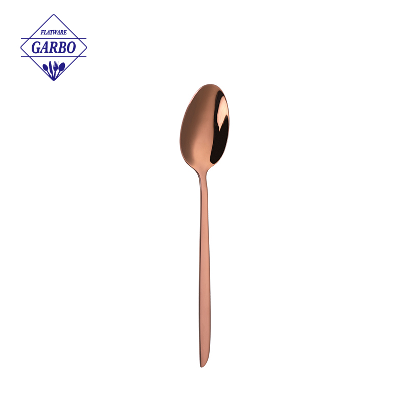 Creative PVD Blue Colored Stainless Steel Dinner Spoon for Wholesale