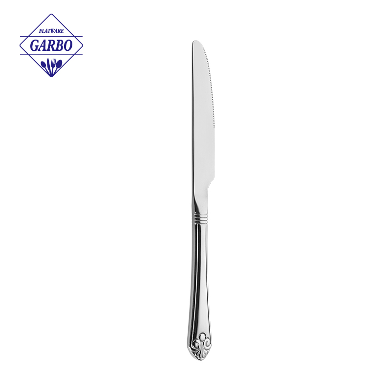 China supplier dinner knife with pvd handle for home  