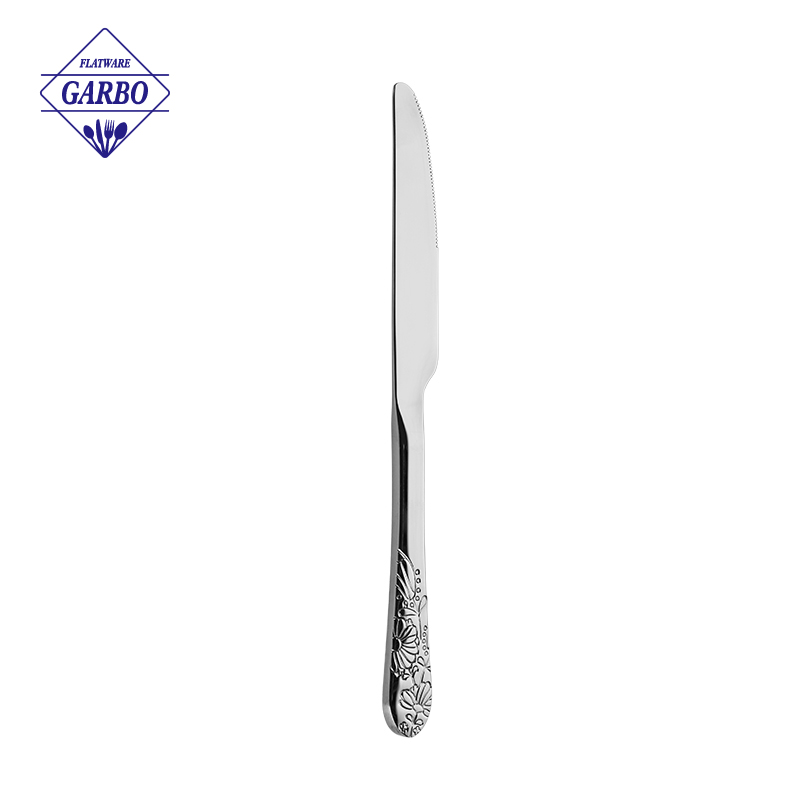 China supplier dinner knife with pvd handle for home  