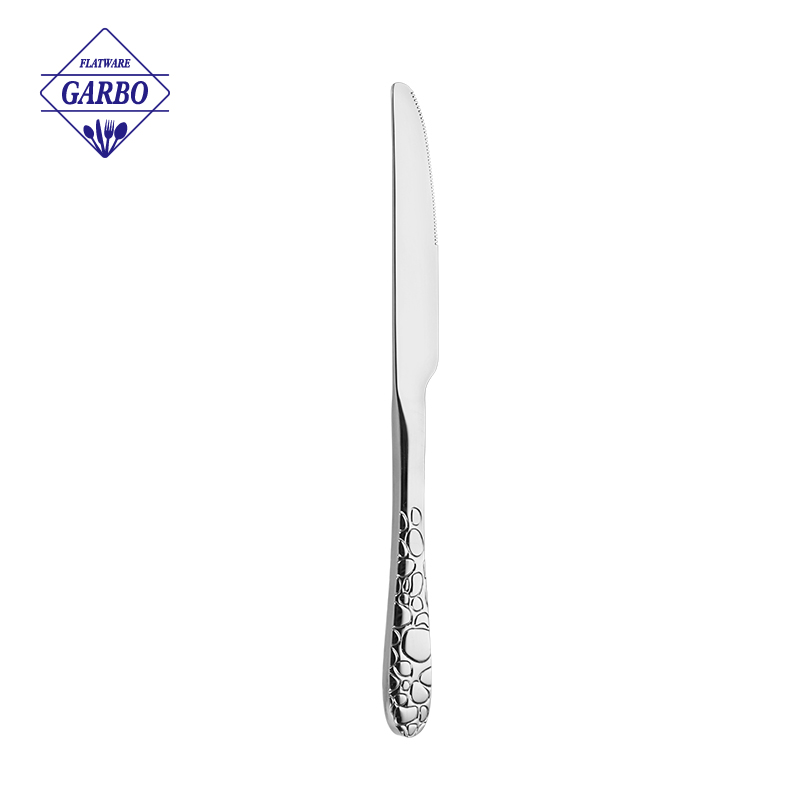 China supplier dinner knife with pvd handle for home  