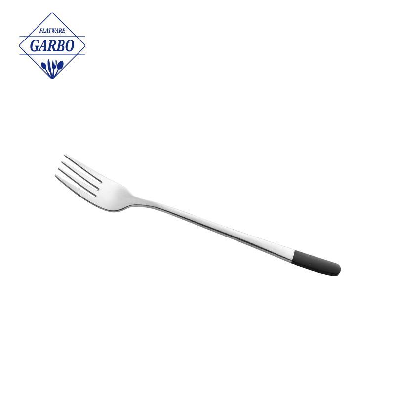 Classic stainless steel fork for dinner with engraved handle