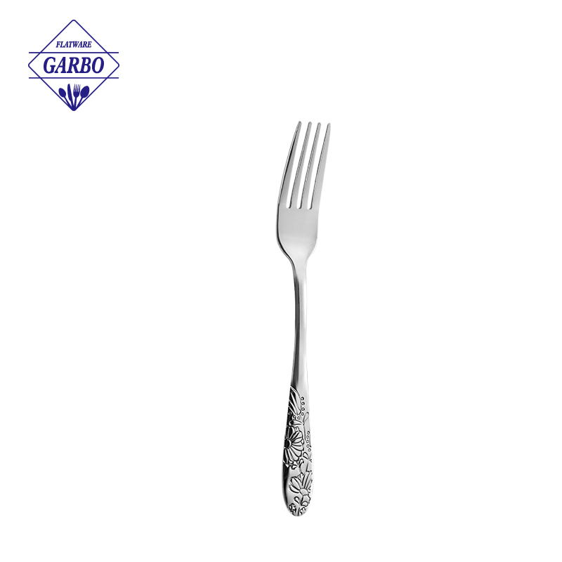 Hot Selling 410(18/0) Stainless Steel Dinner Fork with Gold Plating