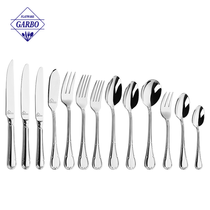 Hot Selling 304(18/10) SS Cutlery Set with Baroque Style Handle