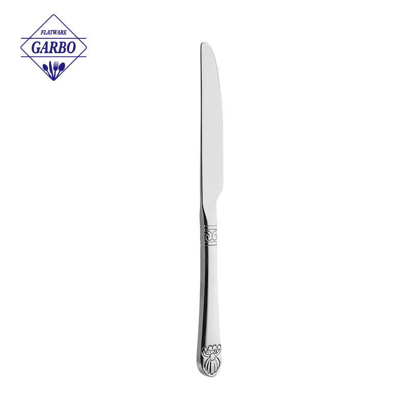 Silver 9 inch dinner knife for wholesale