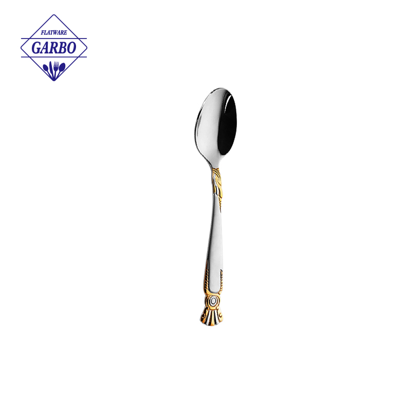 Customized logo hot sell stainless steel long handle tea spoon set for home