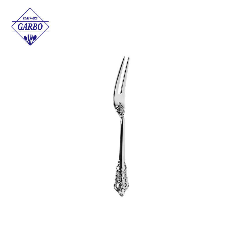 Luxury Grand Baroque Style 18/10 Stainless Steel Small Fruit Fork