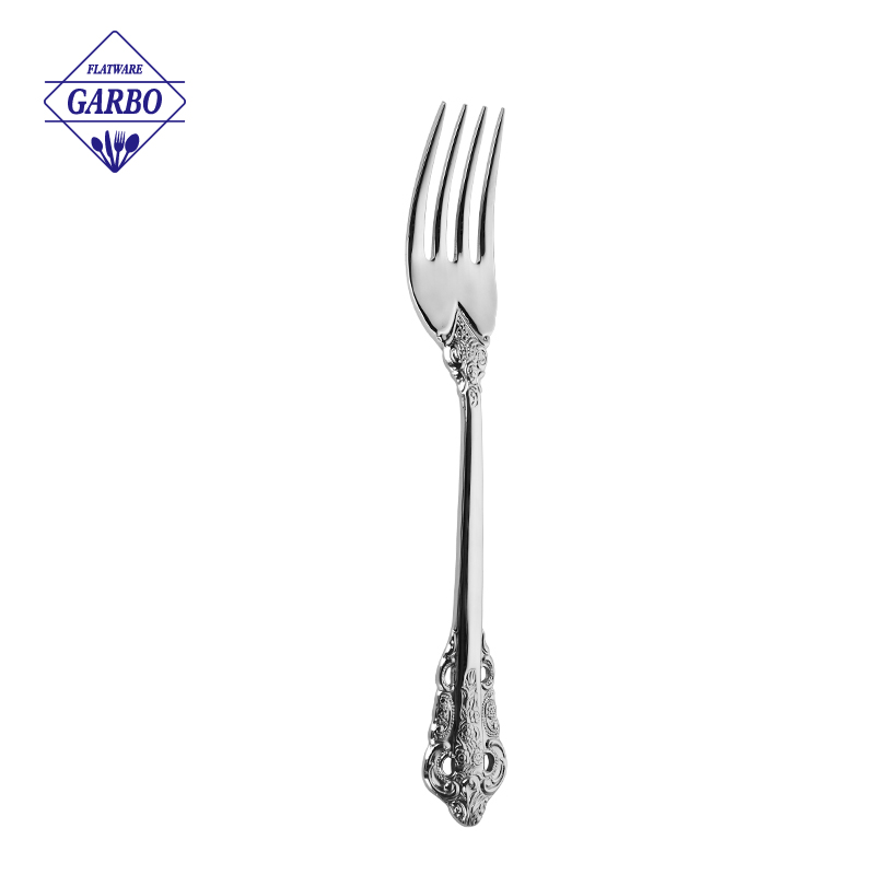 Luxury Grand Baroque Style 18/10 Stainless Steel Small Fruit Fork