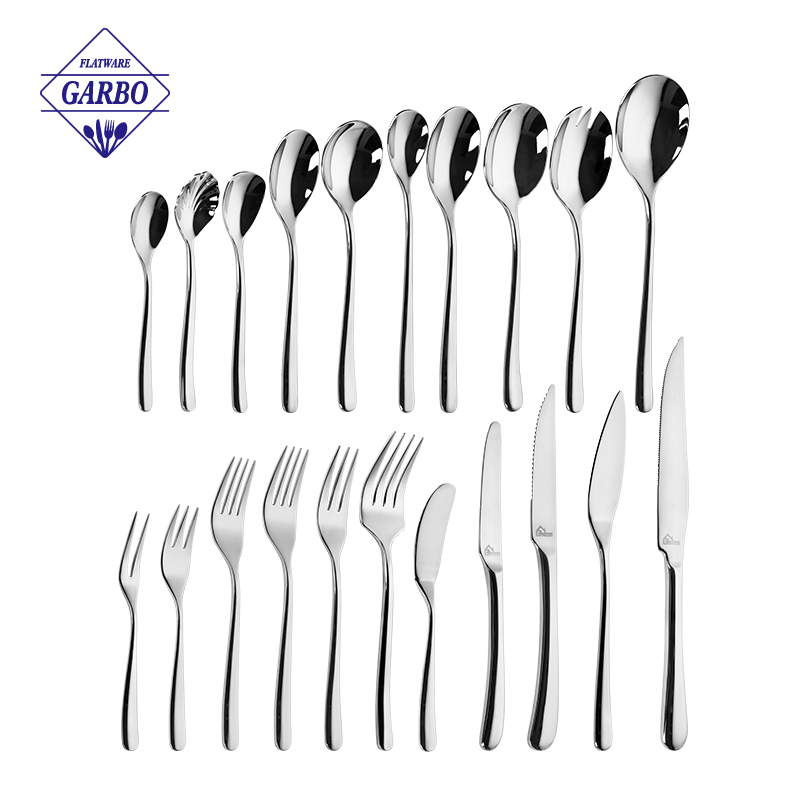 Customized laser logo knife fork and spoon set