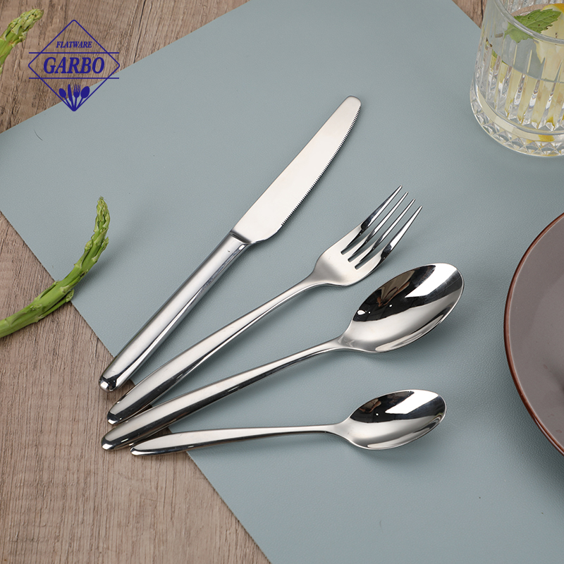 Factory Basic Design Mirror Polished Stainless Steel Cutlery Set