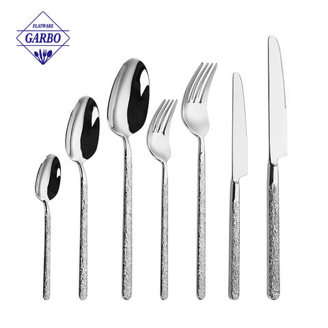 Whosale Silver Flatware Sets Spoon Fork Knife for Home Hotel Party 