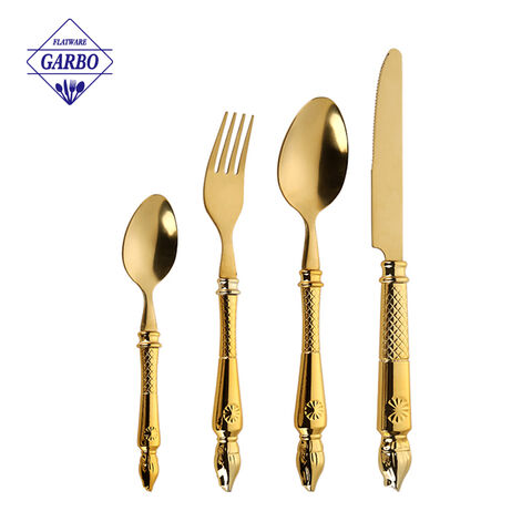 China factory gold stainless steel dinner knife with 410 material  