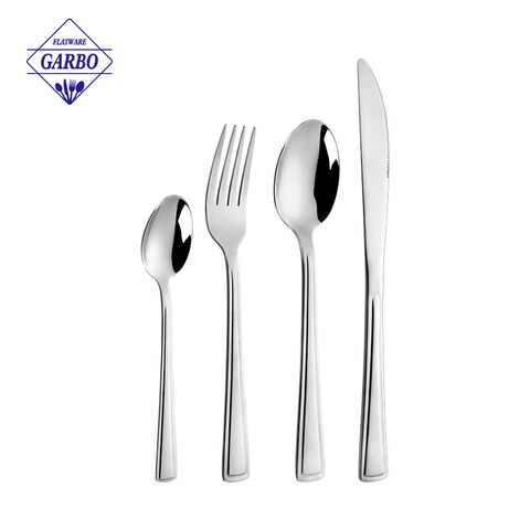 Factory wholesale silver cutlery set stainless steel