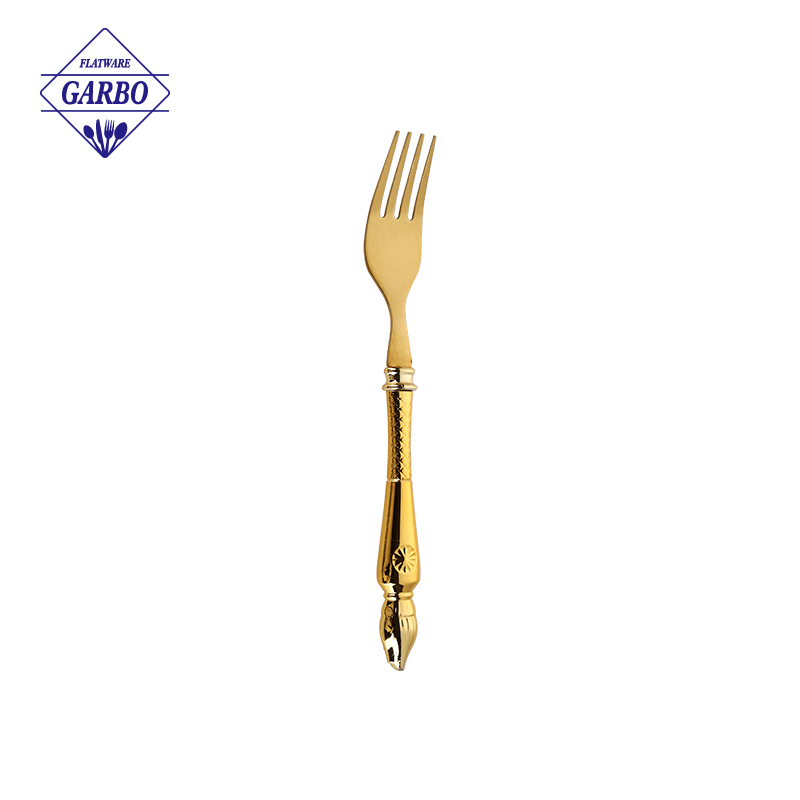 Retro Elegant ABS Handle Golden Stainless Steel Cutlery Set