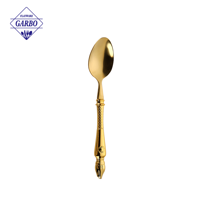 Retro Elegant ABS Handle Golden Stainless Steel Cutlery Set