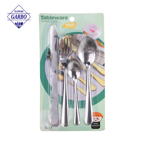 Gold stainless steel cutlery set with cheap price