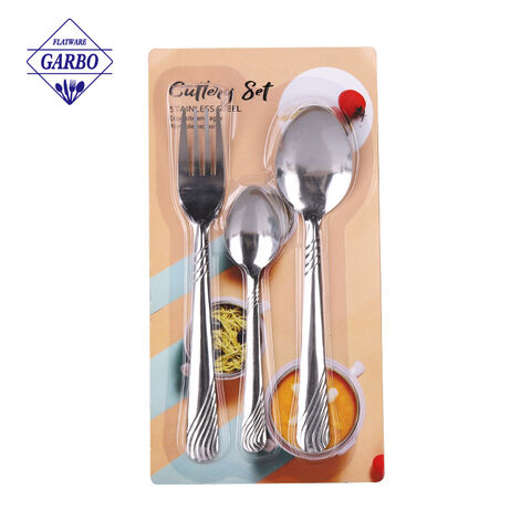 Gold stainless steel cutlery set with cheap price