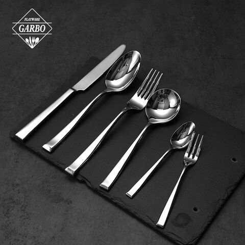 stainless steel cutlery factory in China Silver 6pcs Stainless Steel Cutlery Set with Mirror Polish