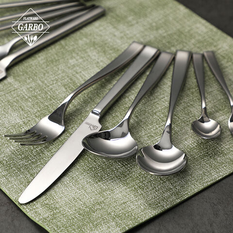  5pcs Silver Amazon Popular Stainless Steel Cutlery Set