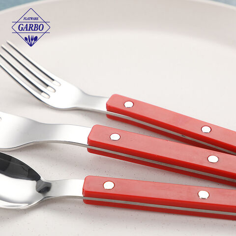 Cheap Price Stainless Steel Flatware with Colorful Rivets ABS Handle