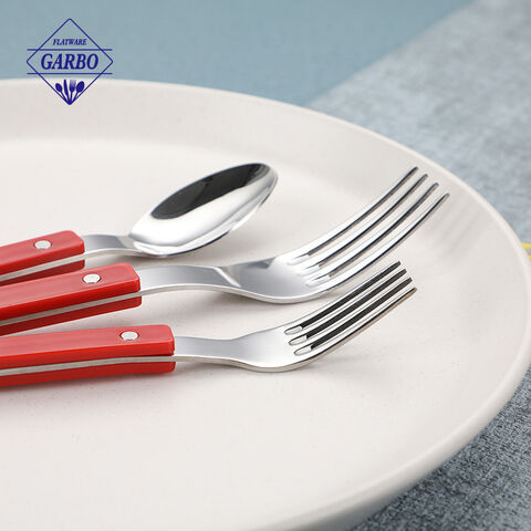 Cheap Price Stainless Steel Flatware with Colorful Rivets ABS Handle