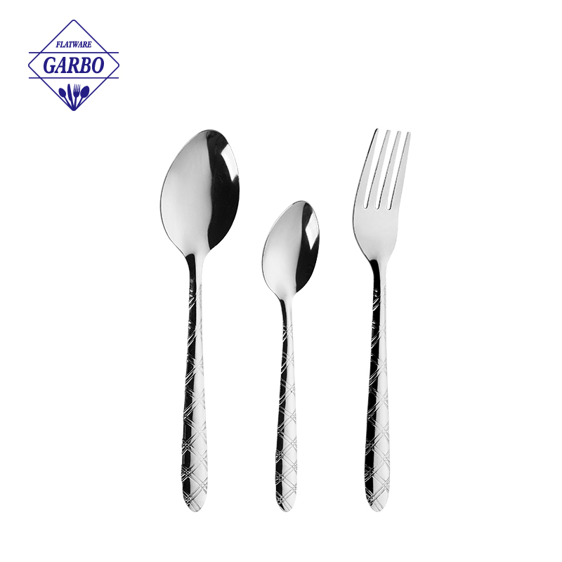 3PCS Factory Price Durable Silver Stainless Steel Flatware Sets for Home Hotel manufacturing companies in India