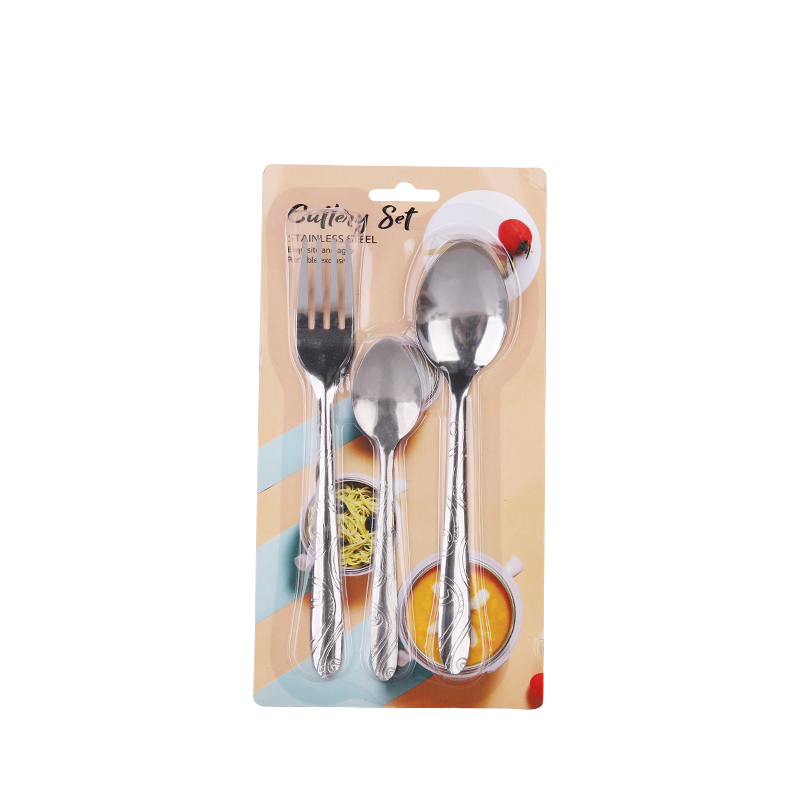 3PCS stainless steel cutlery made from 410ss with cheap price