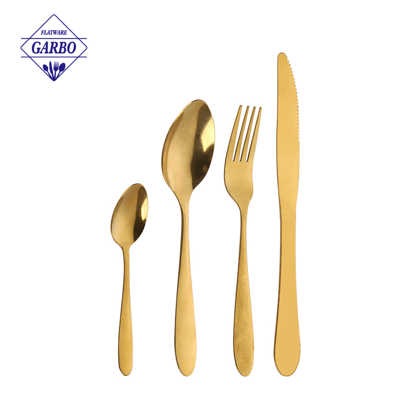 Factory Cheap Price Gold Flatware Stainless Steel Set with Custom Package