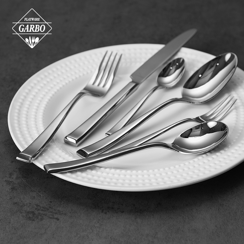 Luxury 5pcs High Mirror Polished Cutlery Set – Restaurant-Grade Stainless Steel